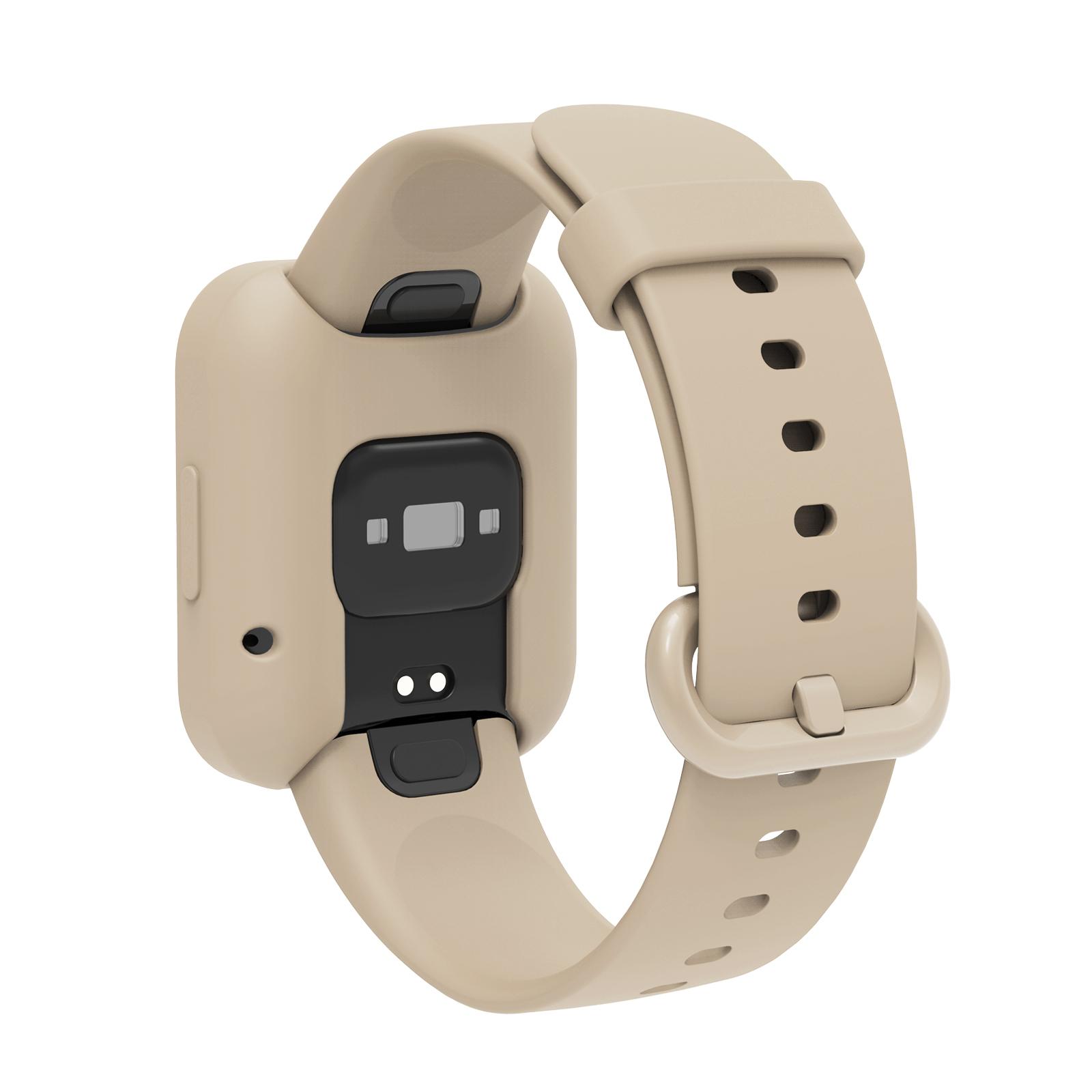 

Силиконовый ремешок для часов для Xiaomi Redmi Watch 2 Lite, ремешок для умных часов, браслет Mi Watch2 Lite + защитный чехол, защитная крышка Redmi watch 2 LIte бежевый