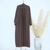 Loriya2024 Einfarbiges Zweiteiliges Kleid & Strickjacken-Robe, Dubai/Türkei Edition LR823