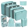 9pcs/set Travel Organizer Storage Bags Suitcase Packing Portable Luggage Bag