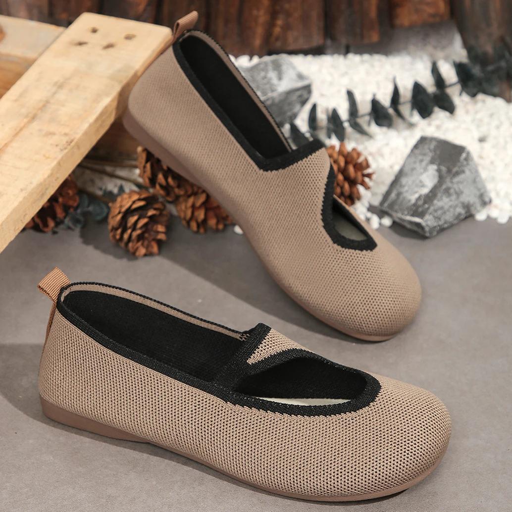 

Модные женские удобные легкие элегантные лоферы на плоской подошве с ремешком, женские туфли-балетки с мелким вырезом для повседневной носки, весенне-осенняя обувь 2024 для женщин 37 хаки