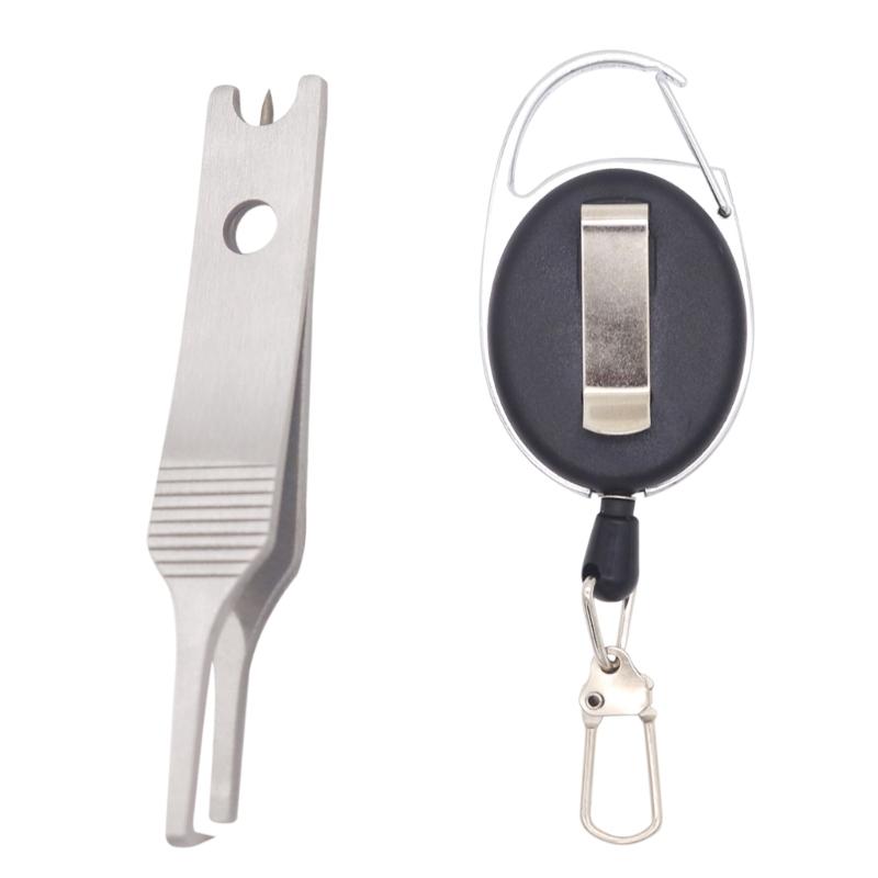 Stainless Steel Fishing Line Tweezers Cutter Lures Rings Loop Opener Quick Split Rings Opener Mini Size Fishing Pliers
