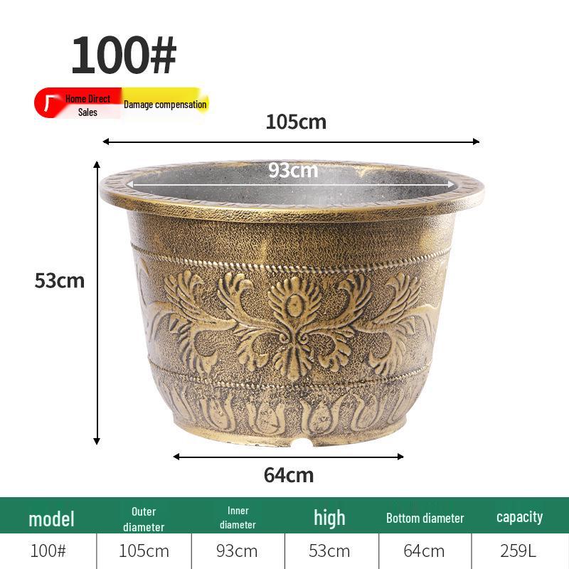 Large Thickened Outdoor Plastic Flower Pot for Trees, Water Lilies, and Lotus Plants