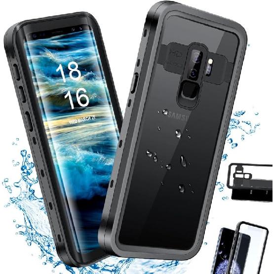 Водонепроницаемый чехол для S9 Plus для Samsung Galaxy S9 Plus, чехол со встроенной защитной пленкой для экрана для Samsung Galaxy S9 Plus, чехол класса IP68 Dark Black - S9 plus