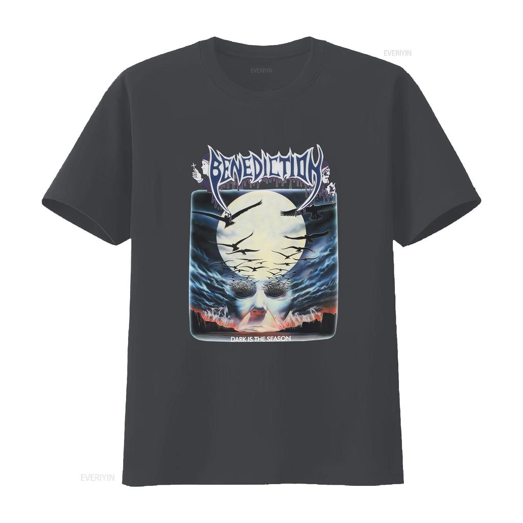 New Benediction Band Dark Is The Season T Shirt For Fans S 5XL BI04204 Vintage Washed Comfortable Top For Everyday Wear