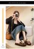 Women's Fuzzy Leopard Print Cat Slippers: Warm, High-Value, Thick Sole, One-Strap Winter Style