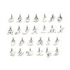 26 Alphabet Alloy Pendants for DIY Bracelets, Necklaces, Earrings & Charms