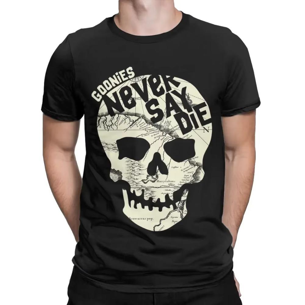 Goonies Never Say Die Men's T Shirts Fashion Tees Short Sleeve Crewneck T-Shirt Pure Cotton Summer Clothes