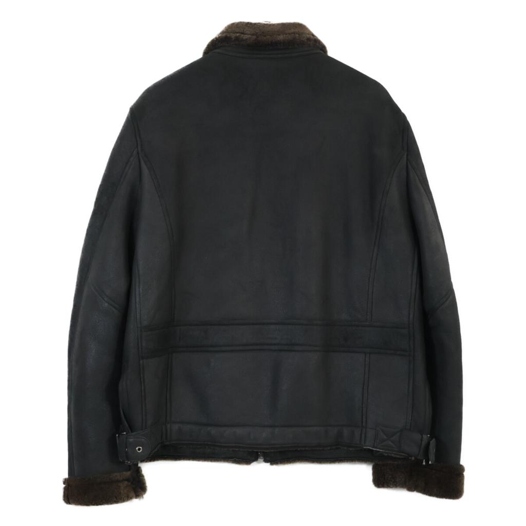 VERSUS VERSACE Mouton Rider's Jacket Jacket 36 BrownUsed