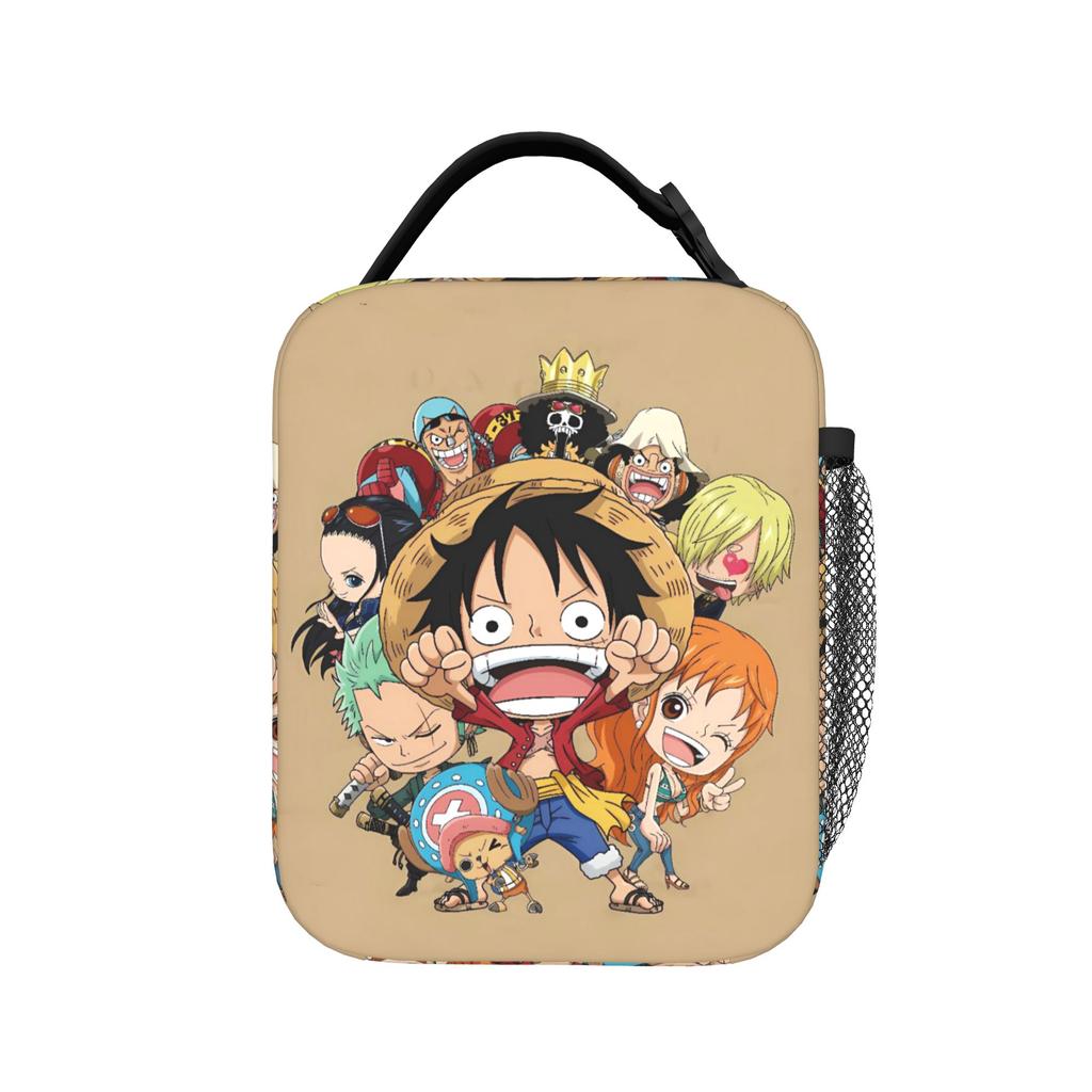 Zoro Village Manga Lunch Bag Ones Pieces Picnic Lunch Box For Girl Boy  Funny Print Thermal Tote HandbagsPortable Cooler Bag