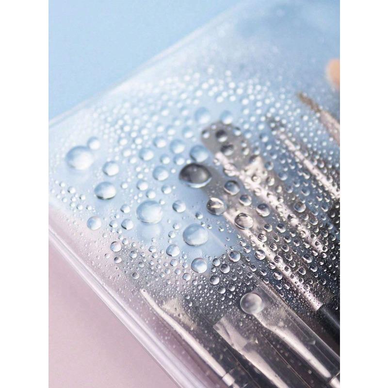 10pcs Transparent Waterproof Storage Bags, Portable Sealed Organizer Bags, Travel Cosmetic Divider Bags With Pull Rings, Reusable Ziplock Bags