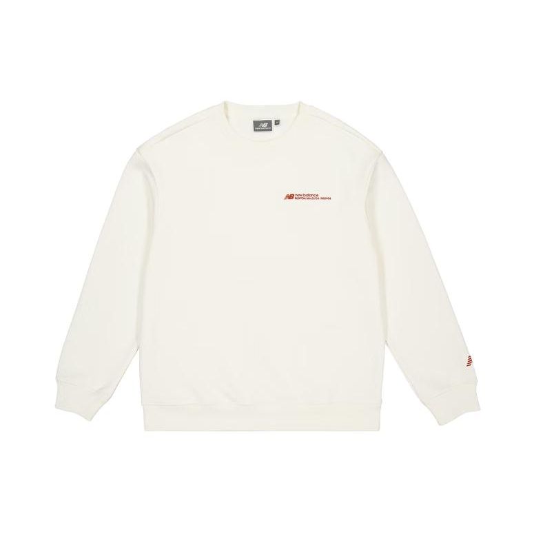 

New Balance однотонный пуловер с круглым вырезом, мужские топы, белый NCD43081-IV