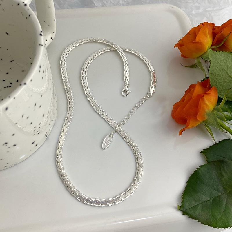 Nuova Catena Lusso in Argento Sterling S925 Per Uomini Donne Moda Minimalista Collane Choker Charms Brillanti Classico Regalo Festa