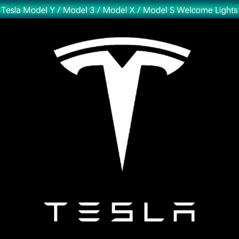 2/4Pcs For Tesla Car Model 3/Y/X/S Welcome Light Model Y/3 Door Ambient Light Decoration