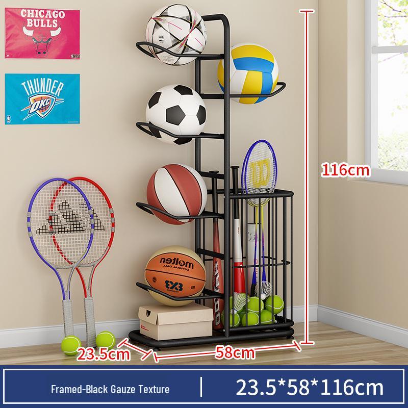 Multi-layer Iron Rack for Storing Kids' Sports Balls, Rackets & More