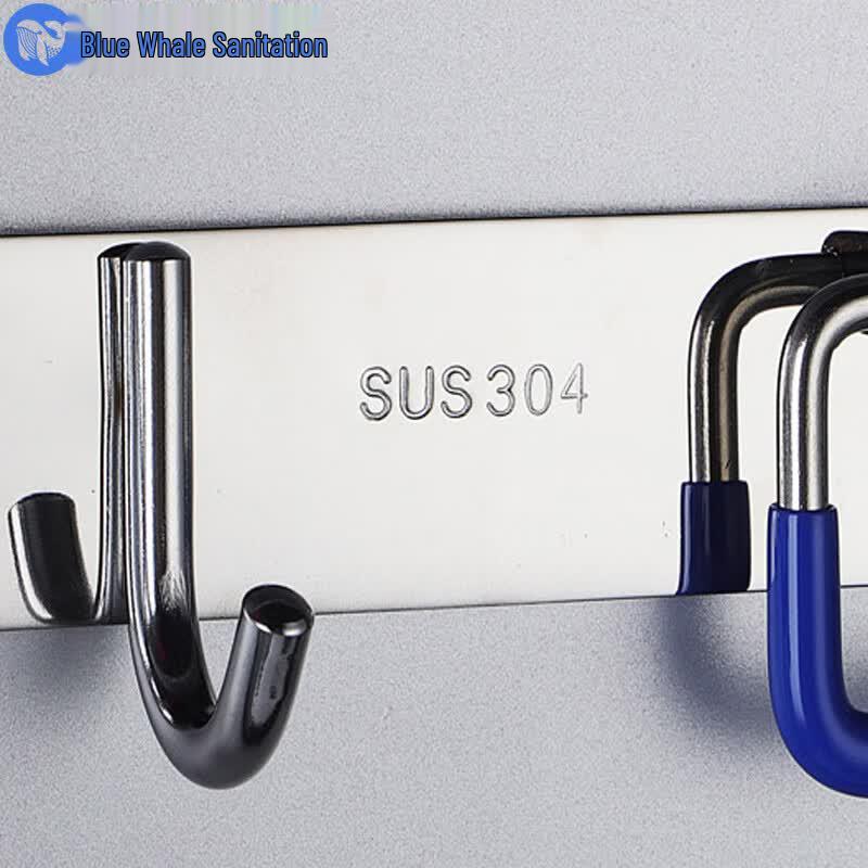 Blue Whale Sanitation Wall-Mounted Mop and Broom Holder