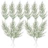 40 Pcs Artificial Pine Branches Plant Needles Simulation Twigs Plastic Faux Iron DIY Stems