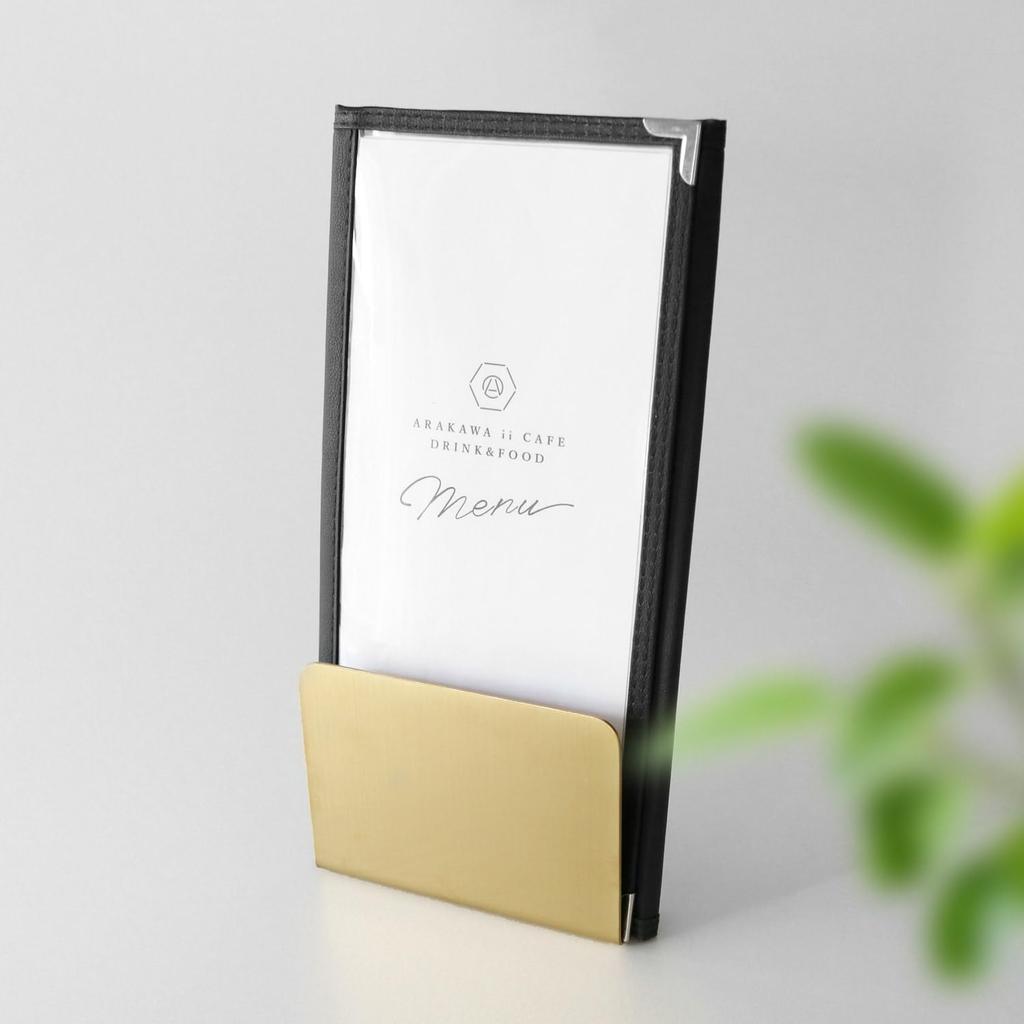 Textileian Menu for Menu Book Gold Stainless Steel Stand, Tabletop, Stylish, Restaurants, Holder, Stand,