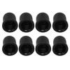 8PCS Guitar String Ferrule Alloy Compact Bass Through Body Buckle for Replacement Black