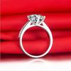 Engagement Ring Star Queen Luxury Genuine Silver NSCD Diamond Wedding Ring Women Anniversary Jewelry [THREE MAN]