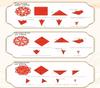 30pcs Chinese Style Paper Cuttings Set Hollow Spring Festival Window Decals Handmade DIY Home Decor Blessing FU Sticker