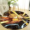 1pc Agatsuma Zenitsu Print Round Carpet Chair Round Carpet Suitable for Bedroom Living Room Home Decorative Carpet