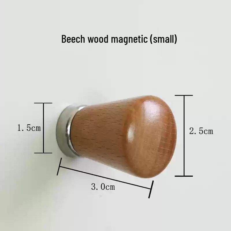 Black Walnut Magnetic Hook: No-Drill, Strong Hold for Clothes, Bags, Hats On Fridge or Door