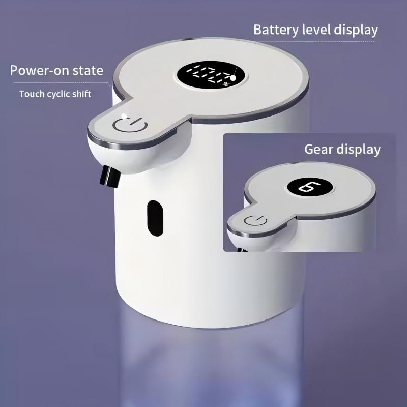400ML Wall-Mounted or Desktop 6-Levels Adjustable 0.25S Response IPX5 Waterproof Electric Automatic Smart Sensor Soap Dispenser
