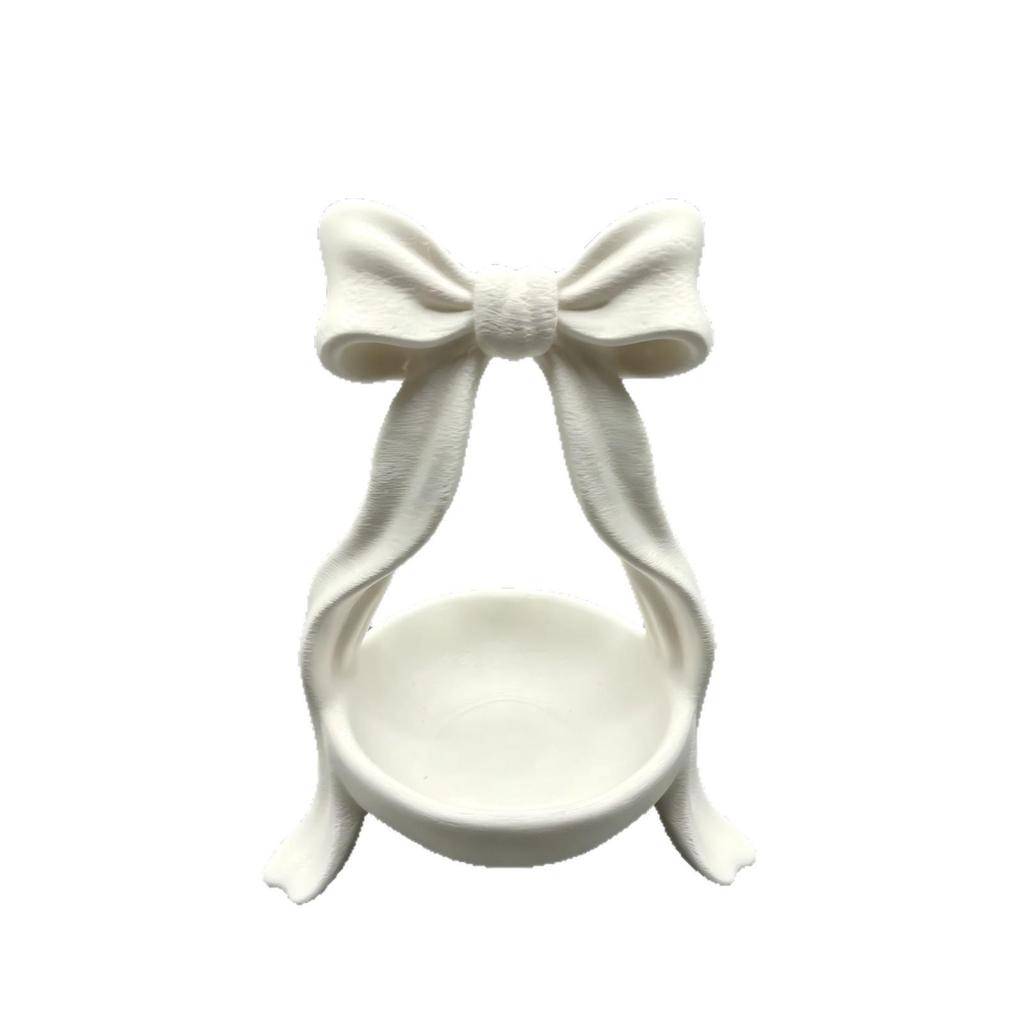 3D Printed Bow Jewelry Organizer: Luxury Desktop Tray for Earrings, Rings, and Necklaces