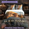 Personalized 3Pcs Bedding SetAlex Warren Custom Text Duvet Cover Pillowcase Set Bedroom Gift