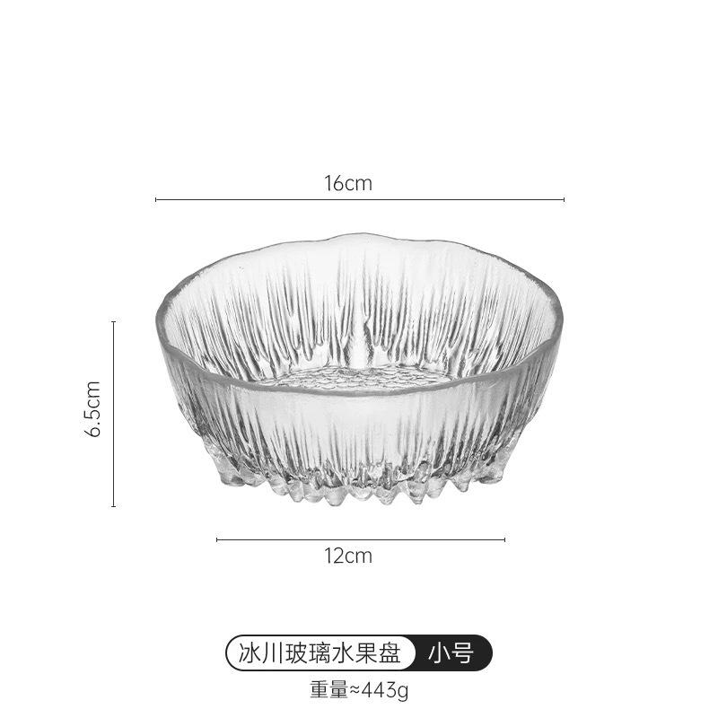 

Хрустальная стеклянная фруктовая тарелка Премиальное ощущение Домашняя чаша для фруктового салата Легкая роскошь Высокая ценность Десертная чаша для йогурта Чаша-ледник