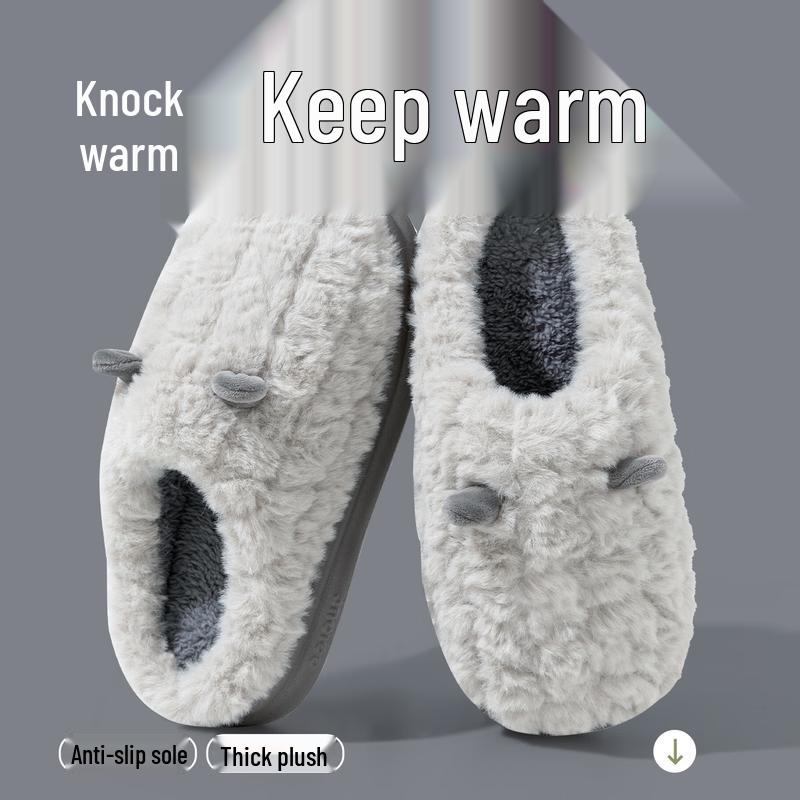 

Изящные плюшевые зимние тапочки