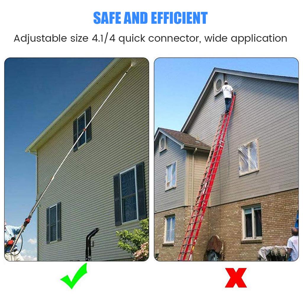 High Pressure Washer Extension with 0-60° Nozzles 1/4 Inch Quick Connect Washer Lance Water Gun for Cleaning Garden Car