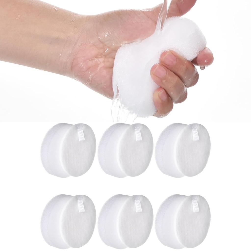 6Pieces High Efficiency Sponge Filter Replacement Filter Efficient Dust Cleaning Filter Suitable for Wet Dry Vacuum