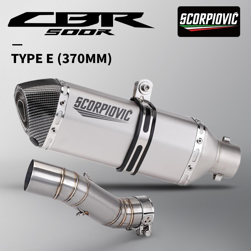 Per CB400 CBR400 CB500F CB500X CBR500 CBR500R 2016 - 2022 Scarico Moto Escape Moto tubo di collegamento intermedio Silenziatore 51mm