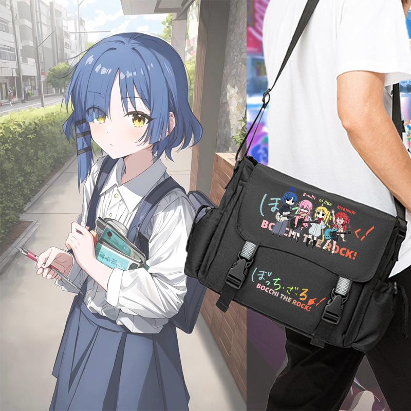 Lonely Rock Joint Oblique Span Schoolbag Two-Dimensional Junior High School Student Tutoring Bag Canvas Bag Student Animation Shoulder Backpack