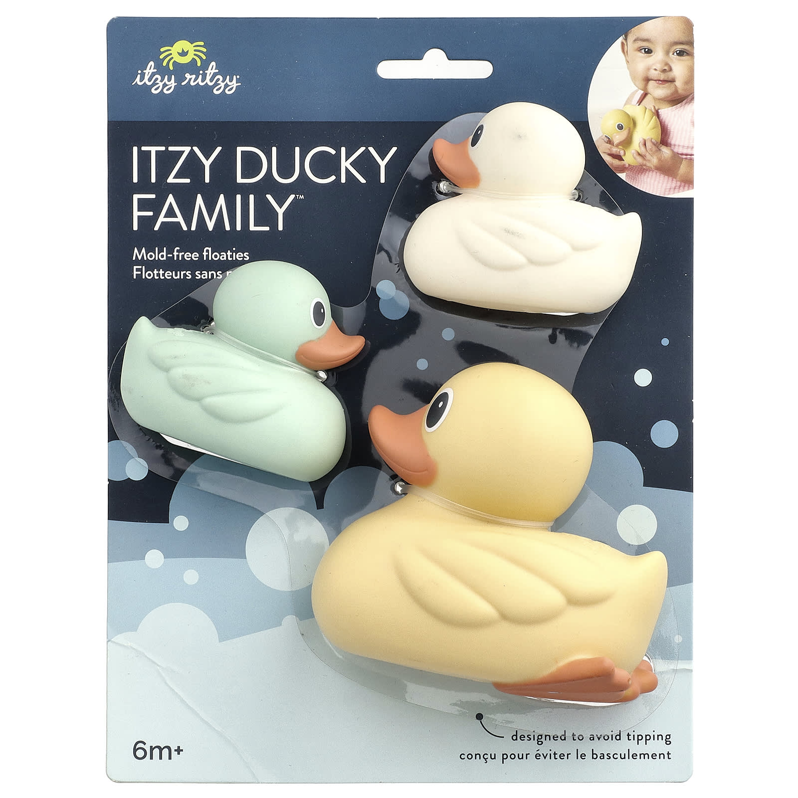 

itzy ritzy Itzy Ritzy Dummy Family™ Игрушка для ванны, 6 миллионов+, Набор из 3 штук
