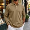 Herren Langarmhemd Button-Down-Kragen Farbe Entspannte Passform Lässig