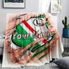 1PC Crest Emblem Custom Name Patterned Flannel Blanket Suitable For All Seasons For Home Decor Warmth And Comfort Gifts Holiday Present