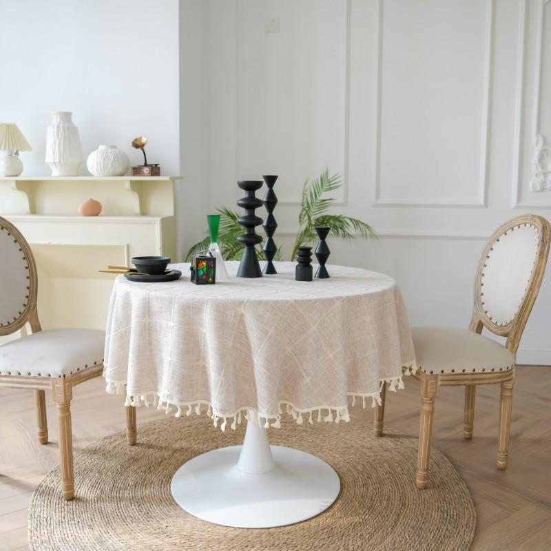 Waterproof Tablecloth With Tassels Christmas Party Decor Home Textile Table Cover Ins Style