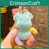 Adorable Dopamine Plush Bear Keychain Creative Car Accessory For Women And Girls