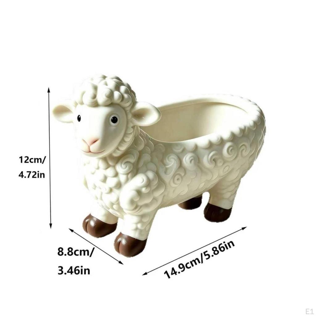 Sheep Planter Cute Shaped Resin for Patio