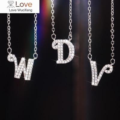 Exquisito Collar con Colgante de la A a la Z para Mujer con Brillante Circonita Cúbica Elegante Regalo de Cumpleaños