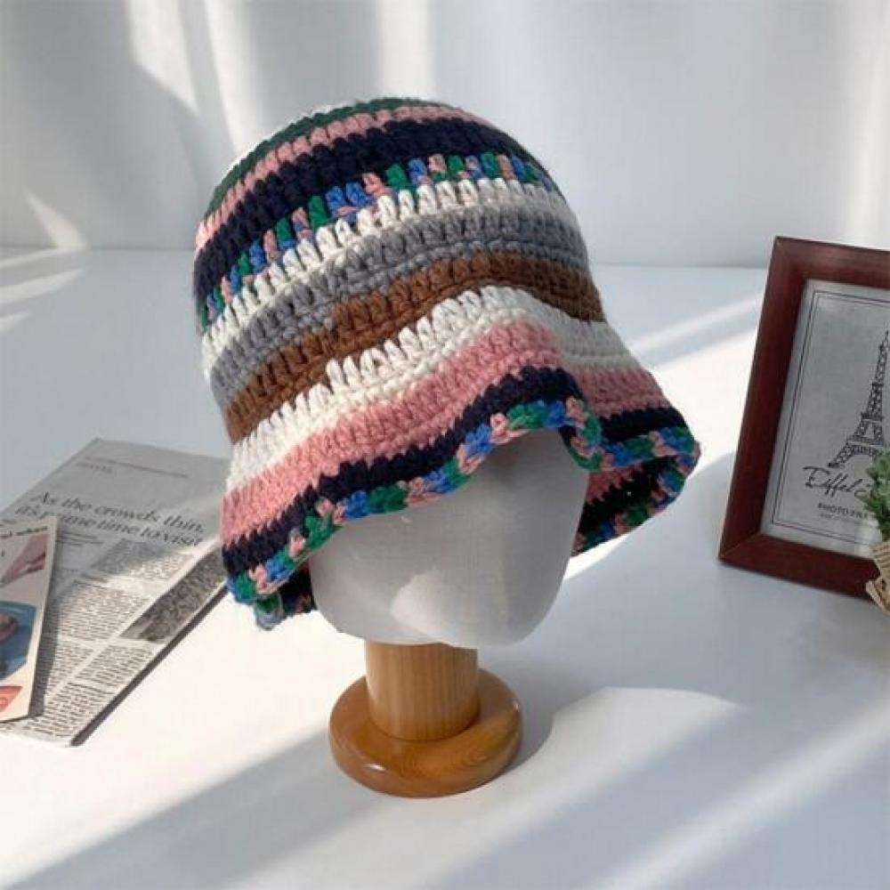 Open Run Women S Pelray Bucket Hat Knitted Colorful Nordic