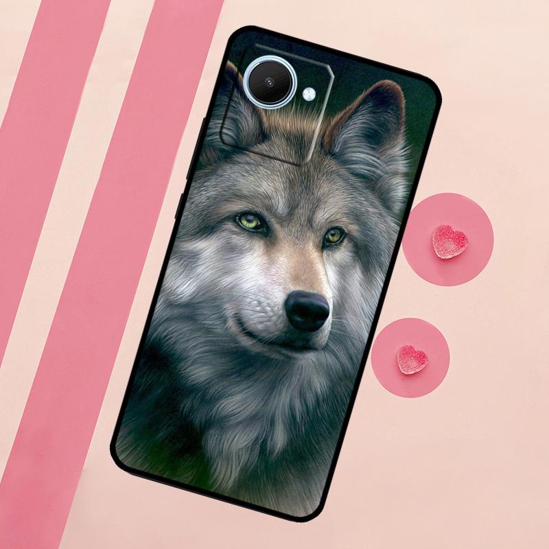 Wolf Case For Realme C33 C55 C30 C31 C35 C53 C11 C15 C25s C21Y GT Neo 5 3T 2T 9 10 11 Pro Plus