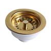 Metal Sink Stopper Hair Catcher for Kitchen Bath Drain Golden Anti-Clog Strainer