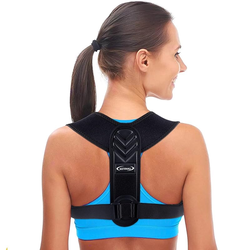 Posture Corrector for Women and Men, Back Brace Adjustable Upper Posture Support, Back Support, Comfortable Back Straightener Support for Clavicle Large