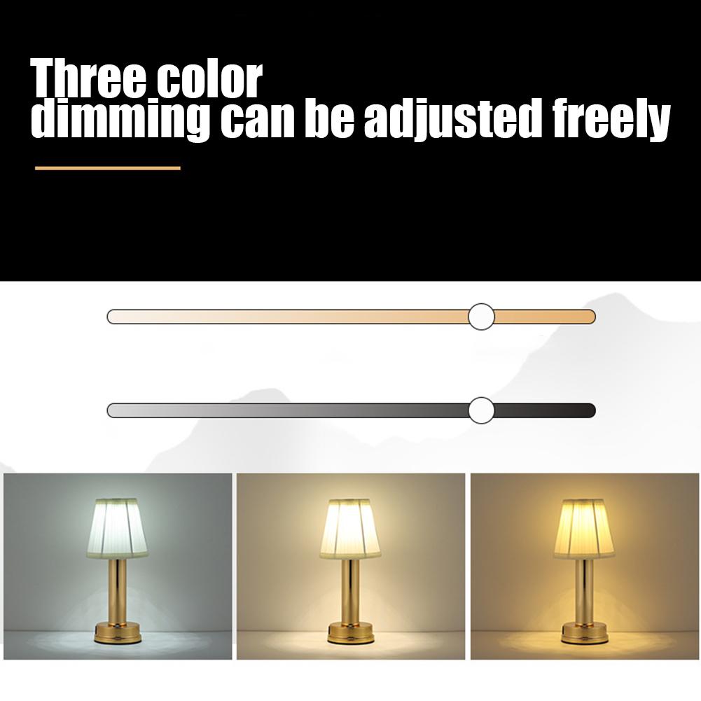 Modern Cordless Small Table Lamps Portable LED Dimmable Desk Lamp Rechargeable Night Light For Restaurant Bedroom Outdoor