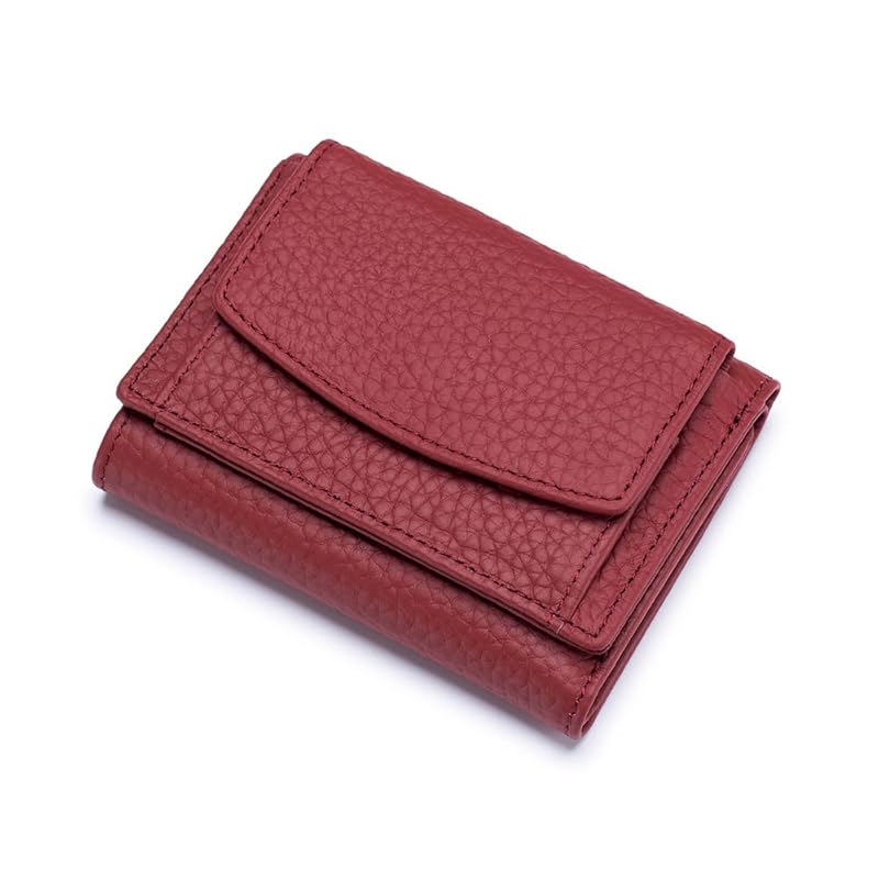 

[LedLis] wallet mini wallet ladies tri-fold genuine leather cowhide compact Smaller small coin purse BOX type slim card storage small wallet men s