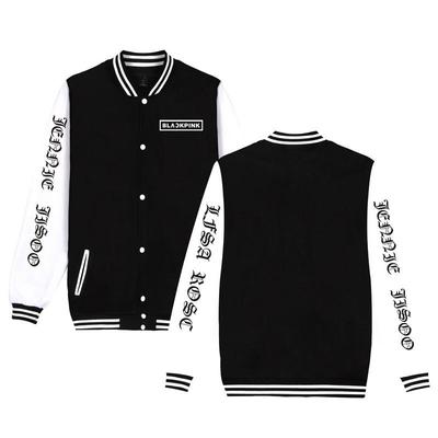 NEW Autumn Fashion Unisex Casual Slim Black Pink Kpop Printed Sweatshirt Men's Outdoor Sport Hoodie Jackets