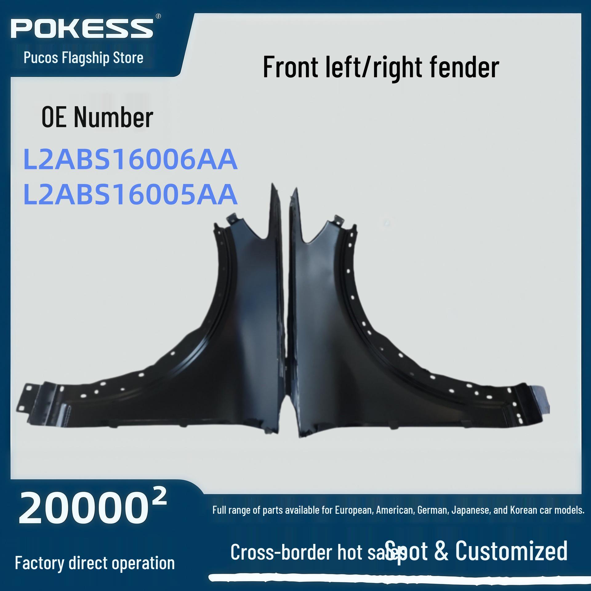 Front Fender Left/Right Compatible with 20 Ford Explorer - L2ABS16006AA/L2ABS16005AA Fender Front Right